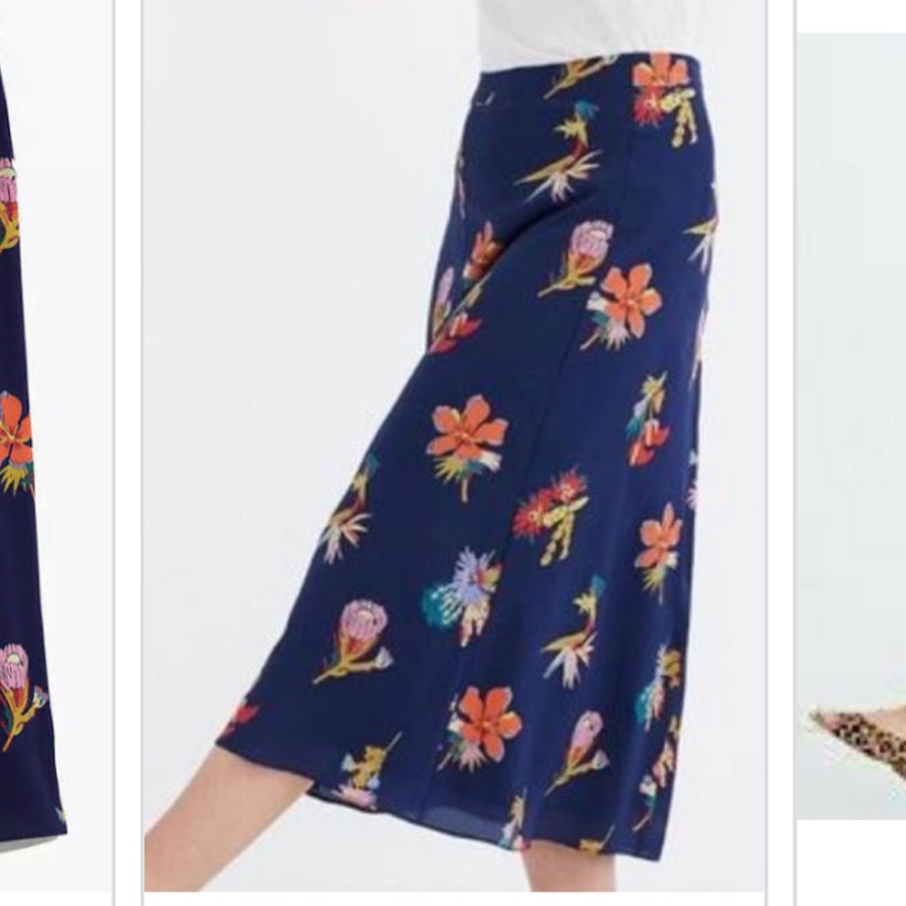 Madewell - atrium midi skirt in bird of paradise